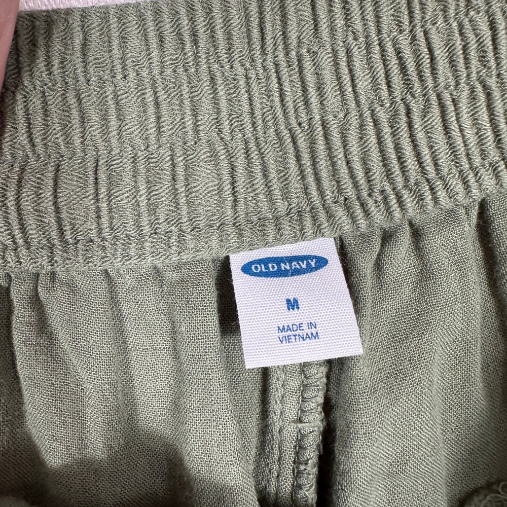 Old Navy Utility Shorts Womens Medium Green Excellent Cotton Drawstring Casual - Picture 6 of 8